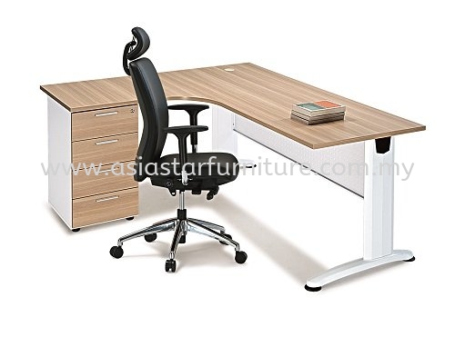 BERLIN L-SHAPE WRITING OFFICE TABLE/DESK - L-Shape Office Table Balakong | L-Shape Office Table Taman Tun Dr Ismail | L-Shape Office Table Bukit Damansara | L-Shape Office Table Bangsar