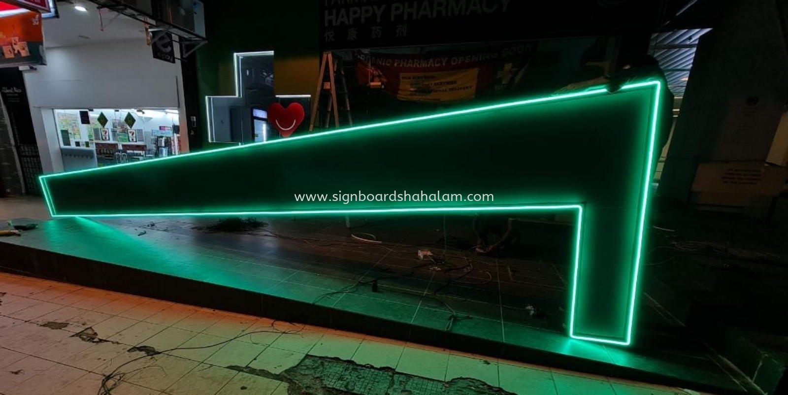 Signboard Farmasi, Led Neon Light