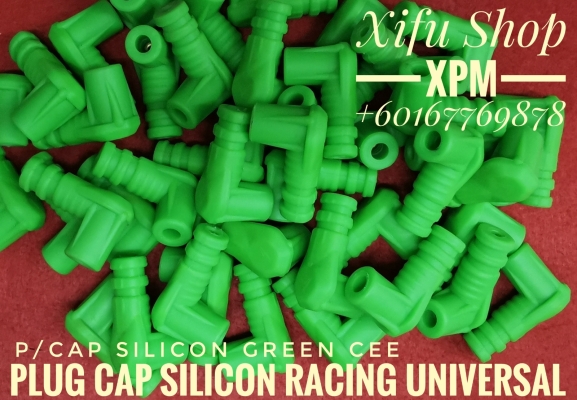 PLUG CAP SILICON RACING UNIVERSAL GREEN P/CAP SLC GR IEE 