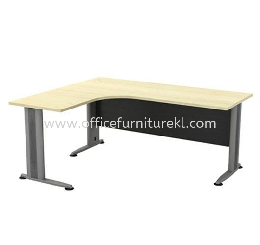 TITUS L-SHAPE OFFICE TABLE / DESK ATL 1515 (Color Maple) - L shape office table Brickfields | L shape office table Damansara Perdana | L shape office table Kelana Jaya | L-shape office table Selling Fast