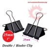 25mm Double Clip (12pcs) Double Clip 长尾票夹 Clip and Pin Products