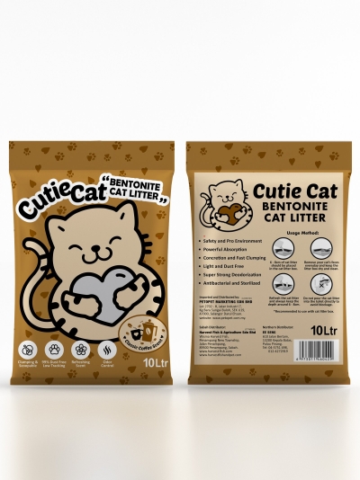 60429 Cutie Cat 10L Cat Litter - Coffee