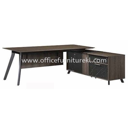 PAXOS DIRECTOR OFFICE TABLE WOODEN LEG C/W WOODEN MODESTY PANEL PXO 2190 - director office table Bangsar | director office table Danau Kota | director office table Pandan Indah | director office table Top 10 Best Selling