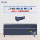 Grey 2 Glass Door Island Freezer