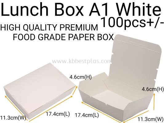 Lunch Box A1 White 100pcs+/-