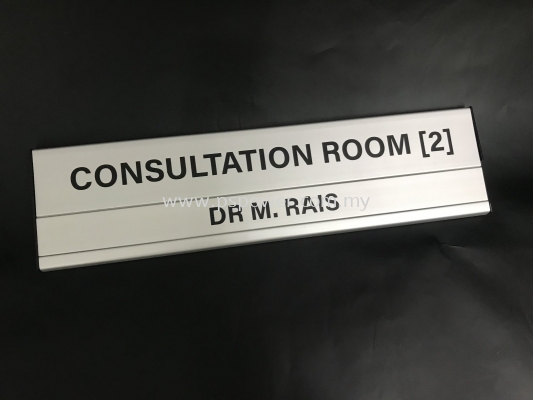 Office Door Aluminium Slot Signage