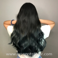 Ombre Dark Green Hair Color 