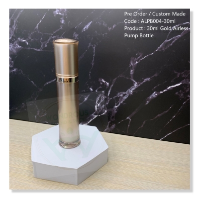 30ml Gold Acrylic Airless Pump Bottle - ALPB004
