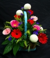 Daisy Basket Arrangement BA207 floristkl Round Table Arrangement Basket Arrangement