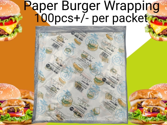 Paper Burger Wrapping 100pcs+/-