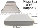 Food Box/Pizza Box 8"x8" 100pcs+/- Lunch Box Paper Products