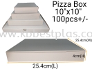 Food Box/Pizza Box 10"x10" 100pcs+/- Lunch Box Paper Products