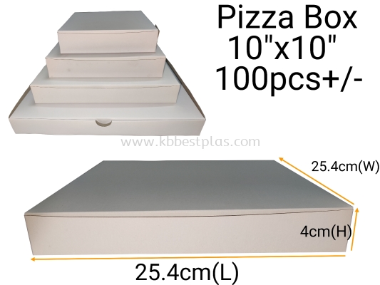 Food Box/Pizza Box 10"x10" 100pcs+/-