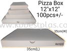 Food Box/Pizza Box 12"x12" 100pcs+/- Lunch Box Paper Products