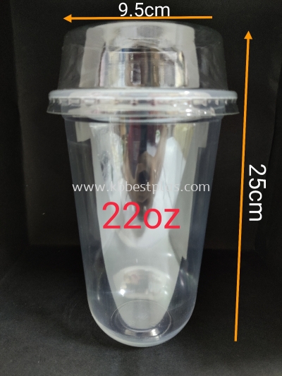 22oz U shape Plastic Cup Capsule With Unique Lid 50pcs+/-