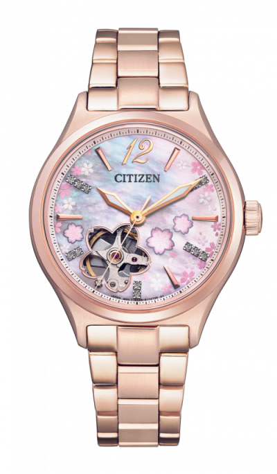 CITIZEN AUTOMATIC SAKURA SPECIAL EDITION PC1018-69D LADIES WATCH