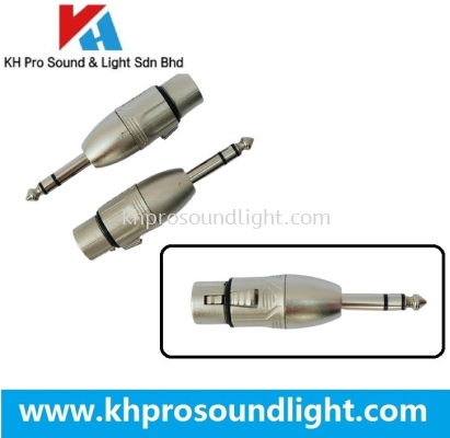 Balanced 1/4 Inchi  Stereo Male To XLR Female  Adaptor Connector