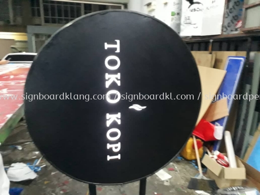 toko kopi round lightbox double side signage signboard at klang kuala lumpur puchong shah alam