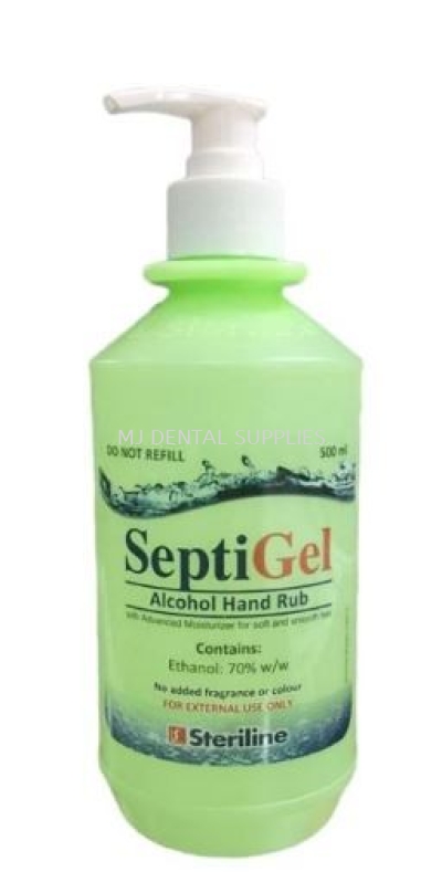 SEPTI GEL, ALCOHOL HAND RUB WITH PLUNGER, STERILINE