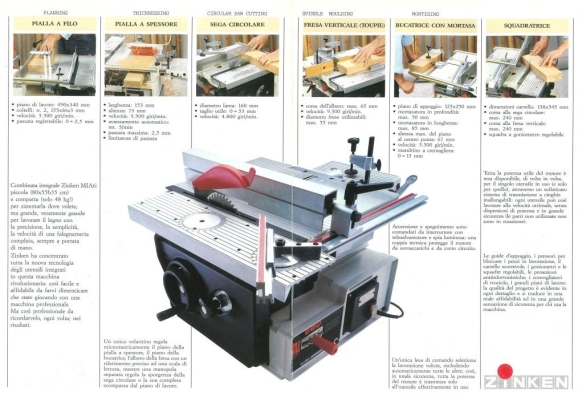 ZINKEN COMBINED WOOD-WORKING MACHINE C/W SPINDLE PROTECTION (160MM)