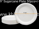 9" Sugarcane Plate 50pcs+/- Plate Paper Products