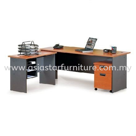 6' OFFICE TABLE/DESK C/W SIDE TABLE & MOBILE PEDESTAL 1D1F SET - office table/desk Bandar Sunway | office table/desk Subang | office table/desk Taipan USJ