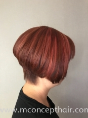 Orange Red Highlight Hair Color