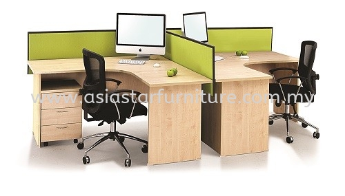 EXTON 6' L SHAPE OFFICE TABLE COMBINE TO CLUSTER OF 2 WORKSTATION SET- L shape table set Kajang | L shape table set Semenyih | L shape table set Bangi