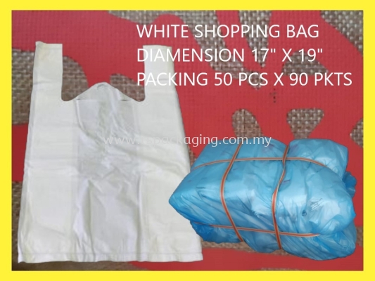 17/19'' WHITE SHOPPING BAG (+-4,500 PCS)