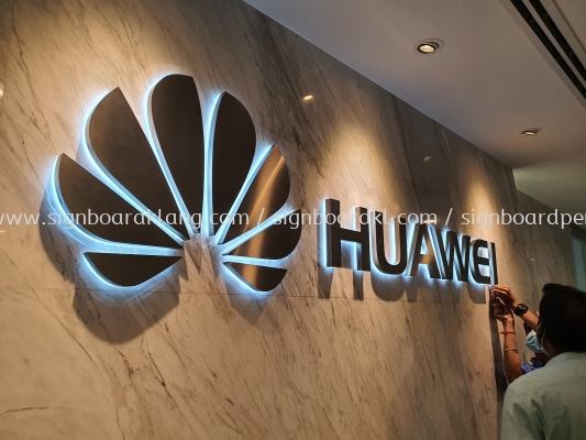 huawei 3d led backlit stainless steel indoor signage signboard at klang kuala lumpur puchong shah alam