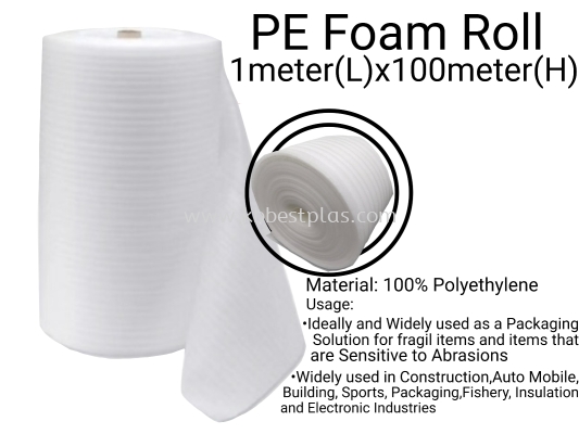 PE Foam Roll 1Mx100meter