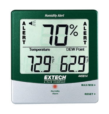 EXTECH 445814 : Hygro-Thermometer Humidity Alert with Dew Point