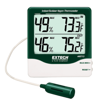 extech 445713 : big digit indoor/outdoor hygro-thermometer