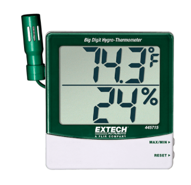 EXTECH 445715 : Big Digit Hygro-Thermometer with Remote Probe