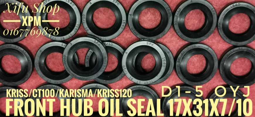 FRONT HUB OIL SEAL 17X31X7/10 KRISS, CT100, KARISMA, KRISS120 D1-5 LNE 