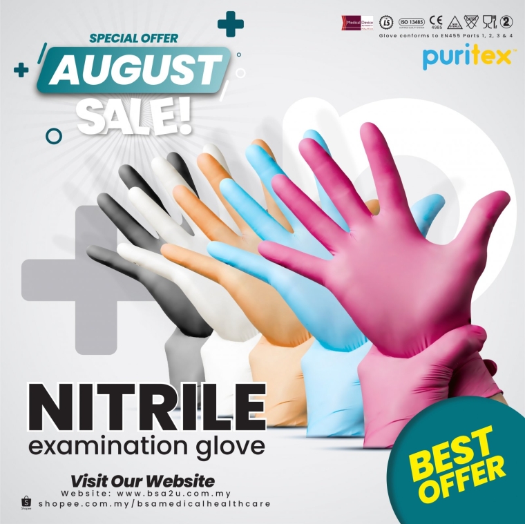 [August Promo] Puritex Nitri-Fit Nitrile Examination Gloves