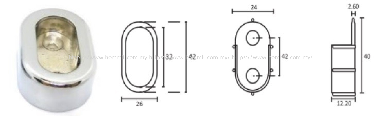 Oval Pipe Bracket with Cover