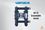 Yamada Diaphragm Pump DP-15 Groundable Acetal 1/2"  Yamada Diaphragm Pump Diaphragm Pump