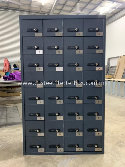 Powder Coated Handphone / Passport Locker With Numeric Lock Set