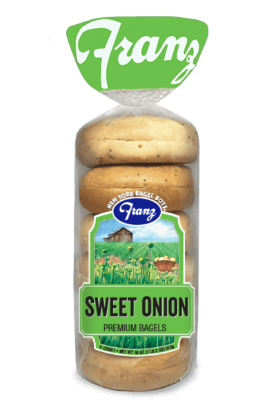 Franz Bakery Sweet Onion Bagels 510gm ( 6 pcs / pkt )