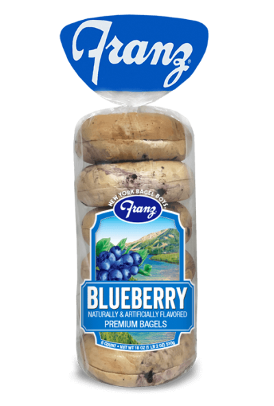 Franz Bakery  Blueberry Bagels 510gm ( 6 pcs / pkt )