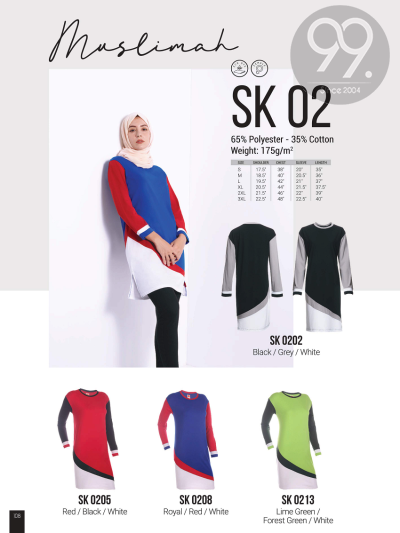 SK02  OREN SPORT  (Muslimah)