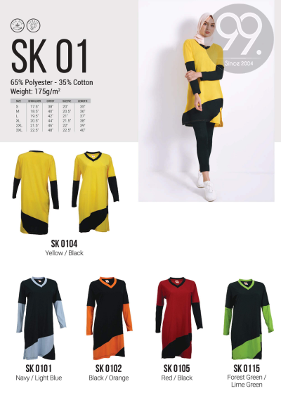 SK01  OREN SPORT  (Muslimah)