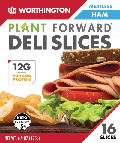 Worthington Meatless Ham Deli Slices 195gm ( 16pcs / pkt )