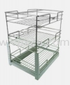 THREE LAYERS FUNCTION PULL OUT BASKET STEEL ( POLISH CHROME ) BASKET KITCHEN BASKET