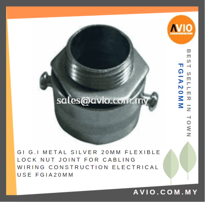 GI G.I Metal Silver 20mm 20 mm Flexible Lock Nut Joint for Cabling Wiring Construction Electrical use FGIA20MM