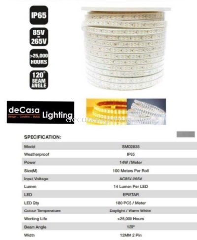 100 METER OUTDOOR LED STRIPS. HIGH BRIGHTNESS