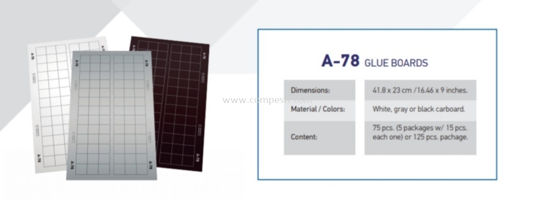 A78 Fly Glue Board (Available Grey Color)