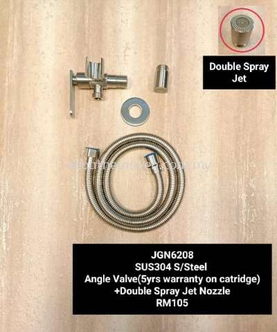 Jurgen -Double Jet Nozzle Spray+Angle Valve(S/S)