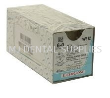 ETHILON SUTURE MERSILK 6/0 BLACK (NON ABSORBABLE), #W812, J&J